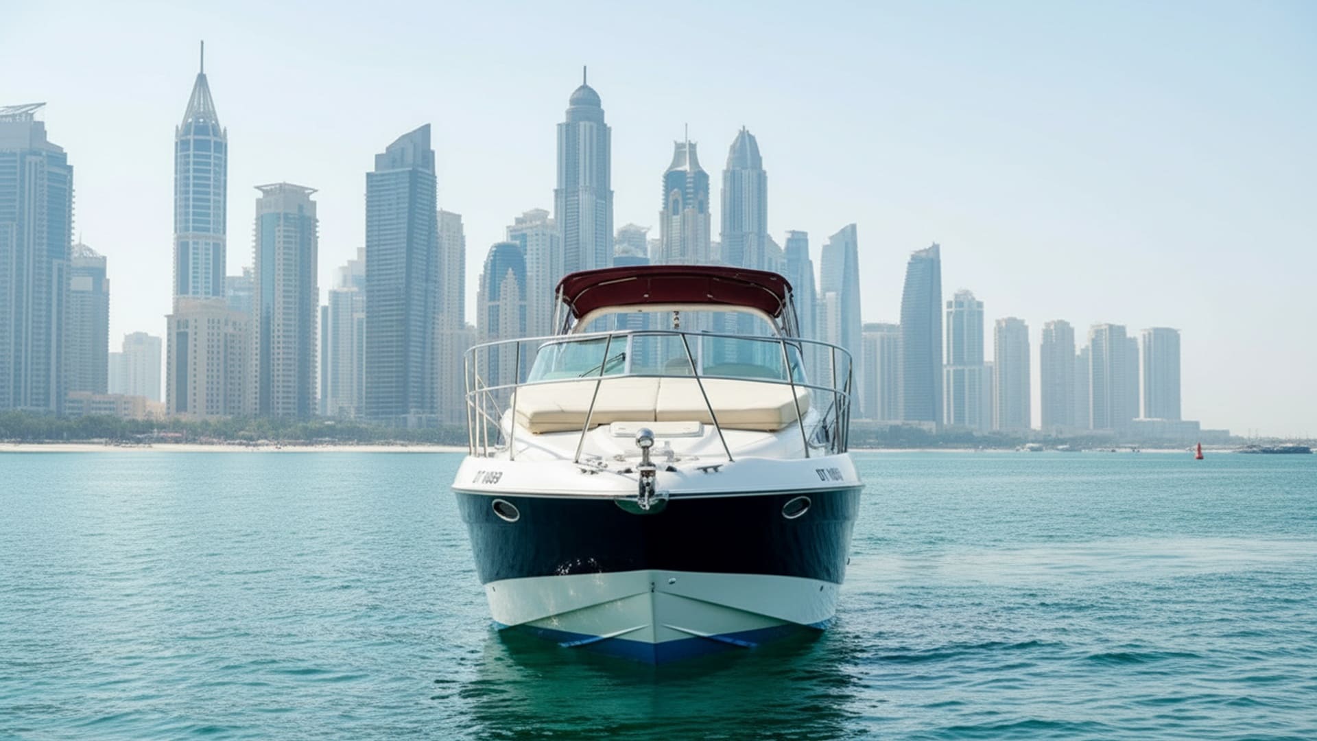 Spacious deck of Marina Lightning 33 ft yacht