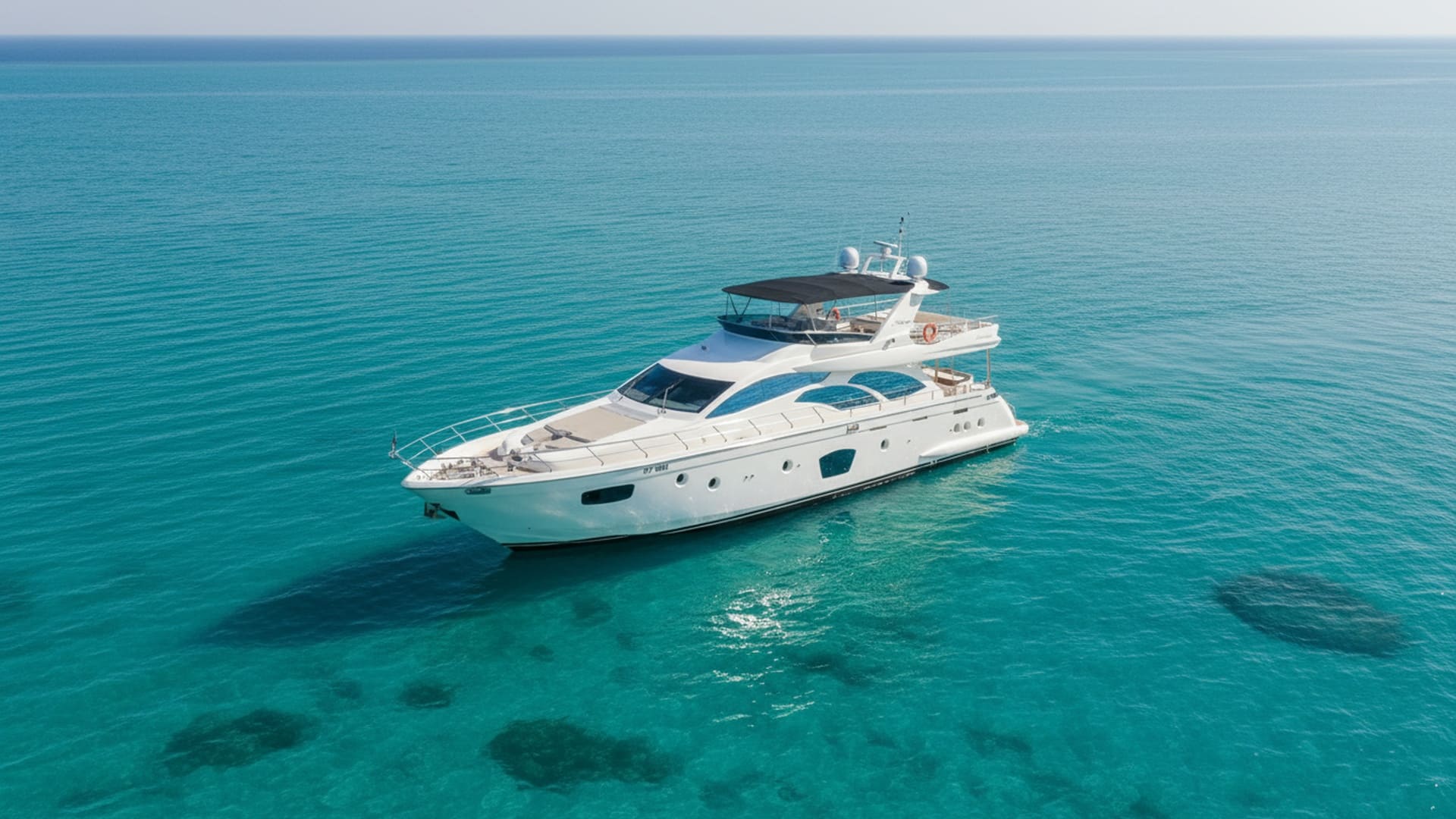 Wave Explorer 75 ft aerial view, luxury yacht rental