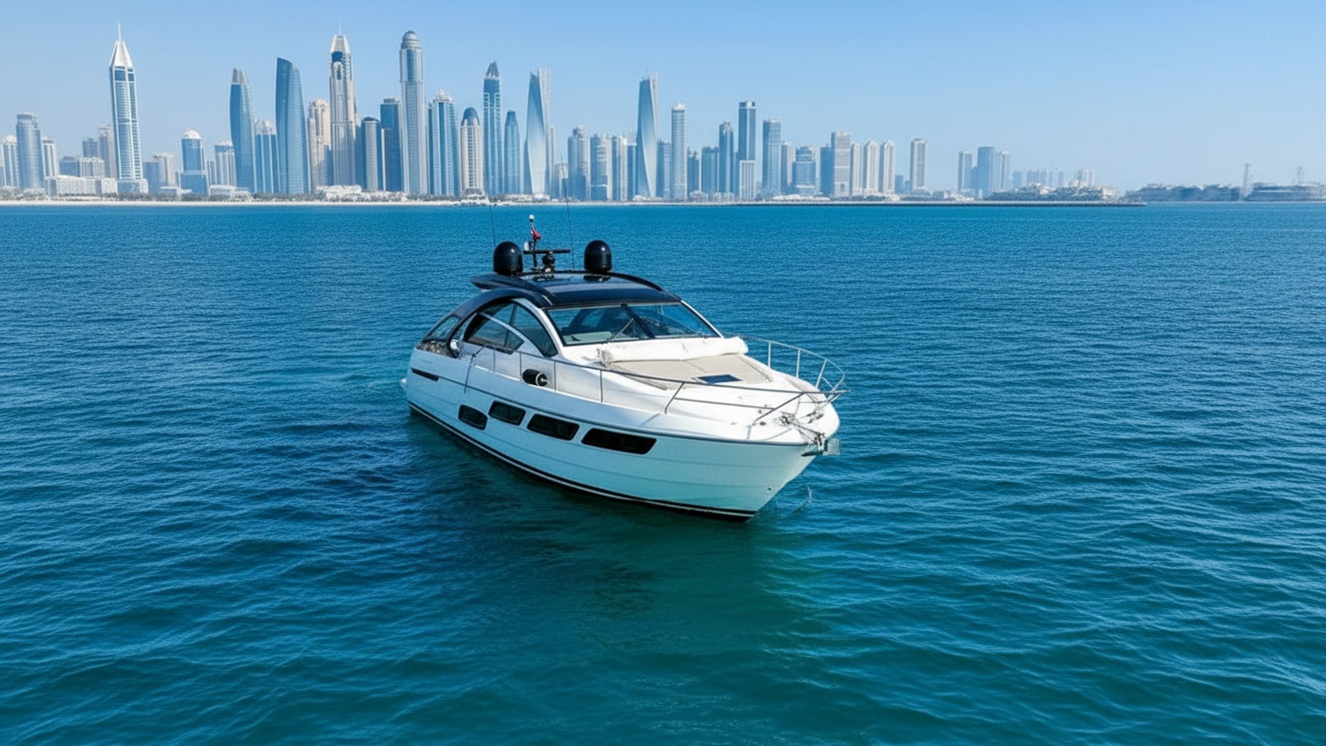 Spacious deck of Sunrise Seeker 52 ft yacht with seating