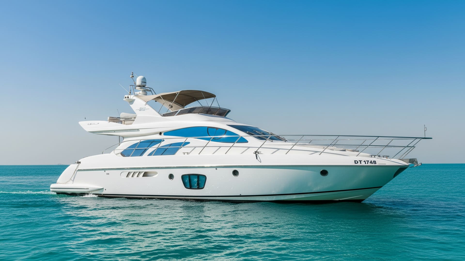 Sapphire Island 55 ft premium yacht exterior deck