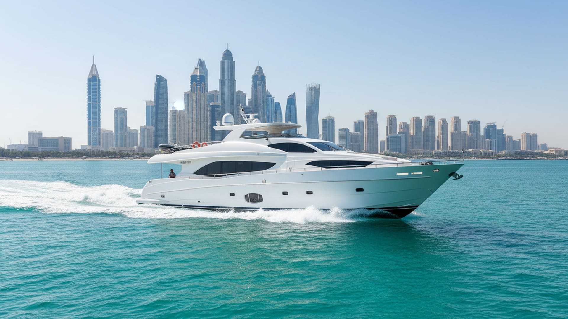 Sunrise Breeze 101 ft luxury yacht at Dubai Marina