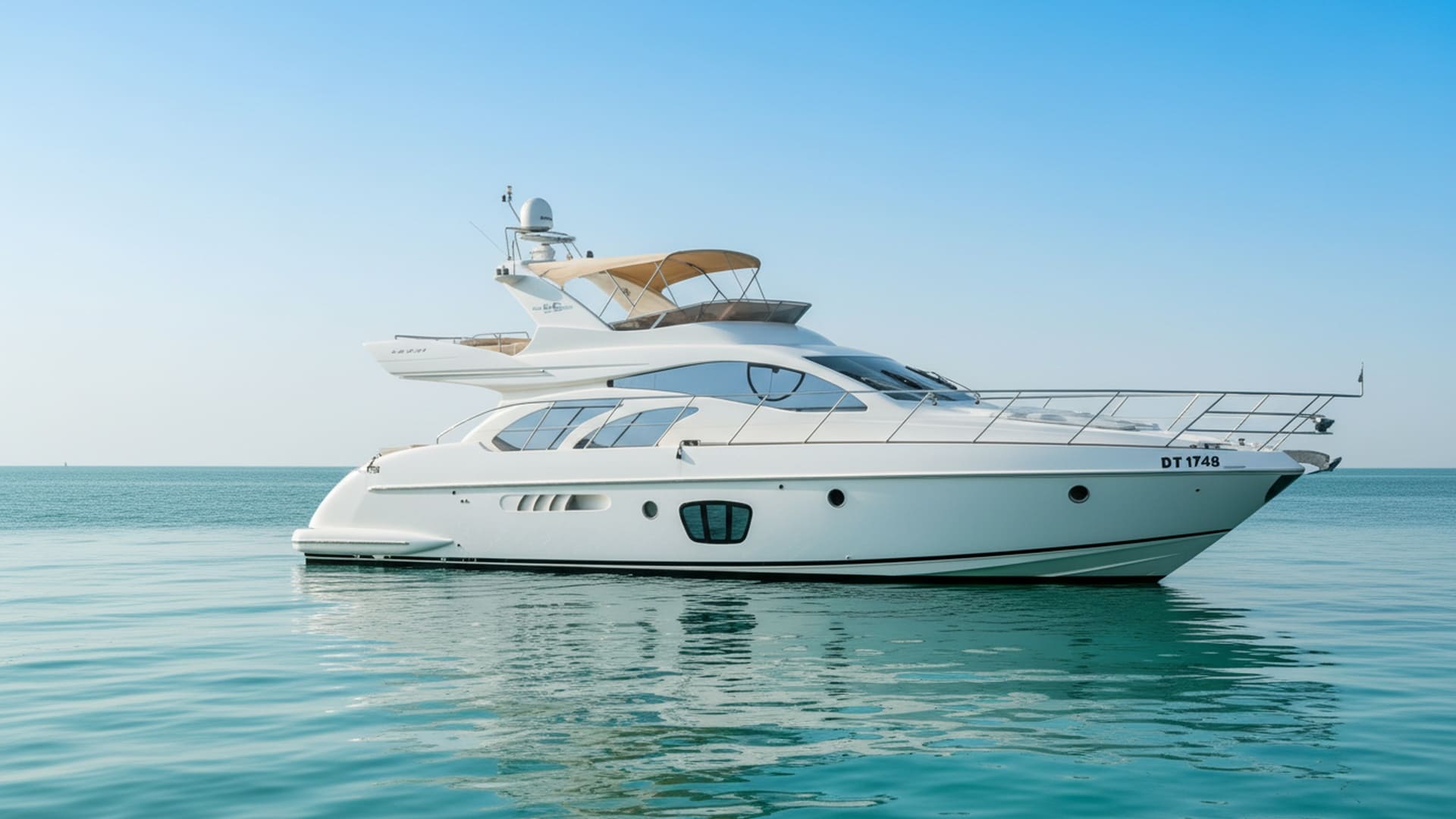 Golden Ocean 55 ft premium yacht exterior deck view