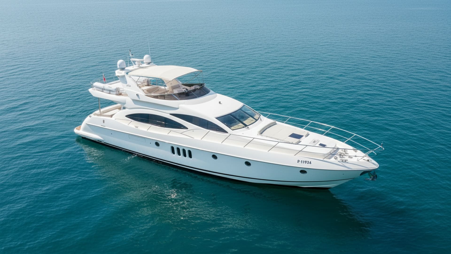 Azure Lady 68 ft aerial view, stunning Dubai Marina