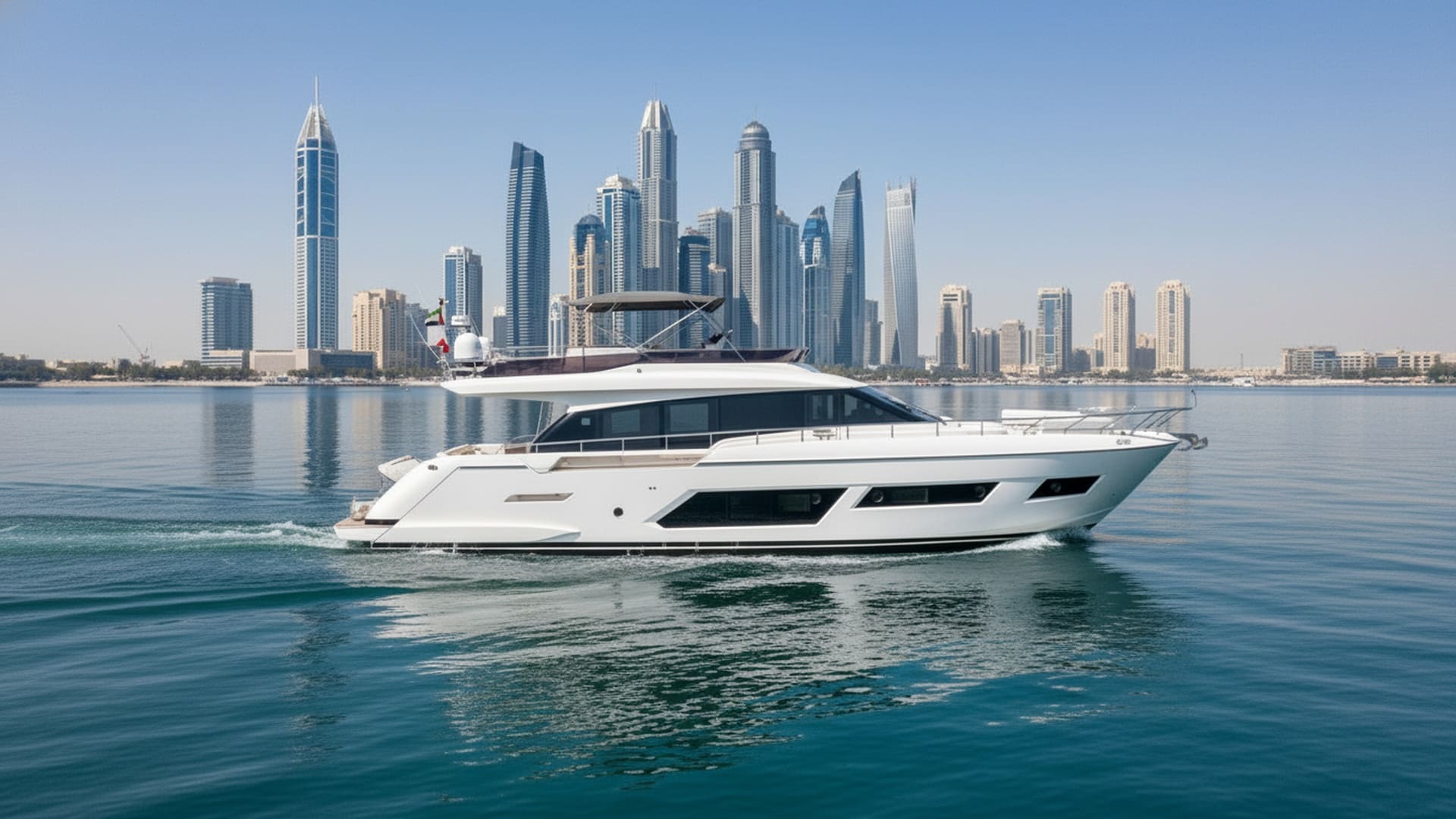 Paradise Knight 67 ft aerial view, stunning Dubai