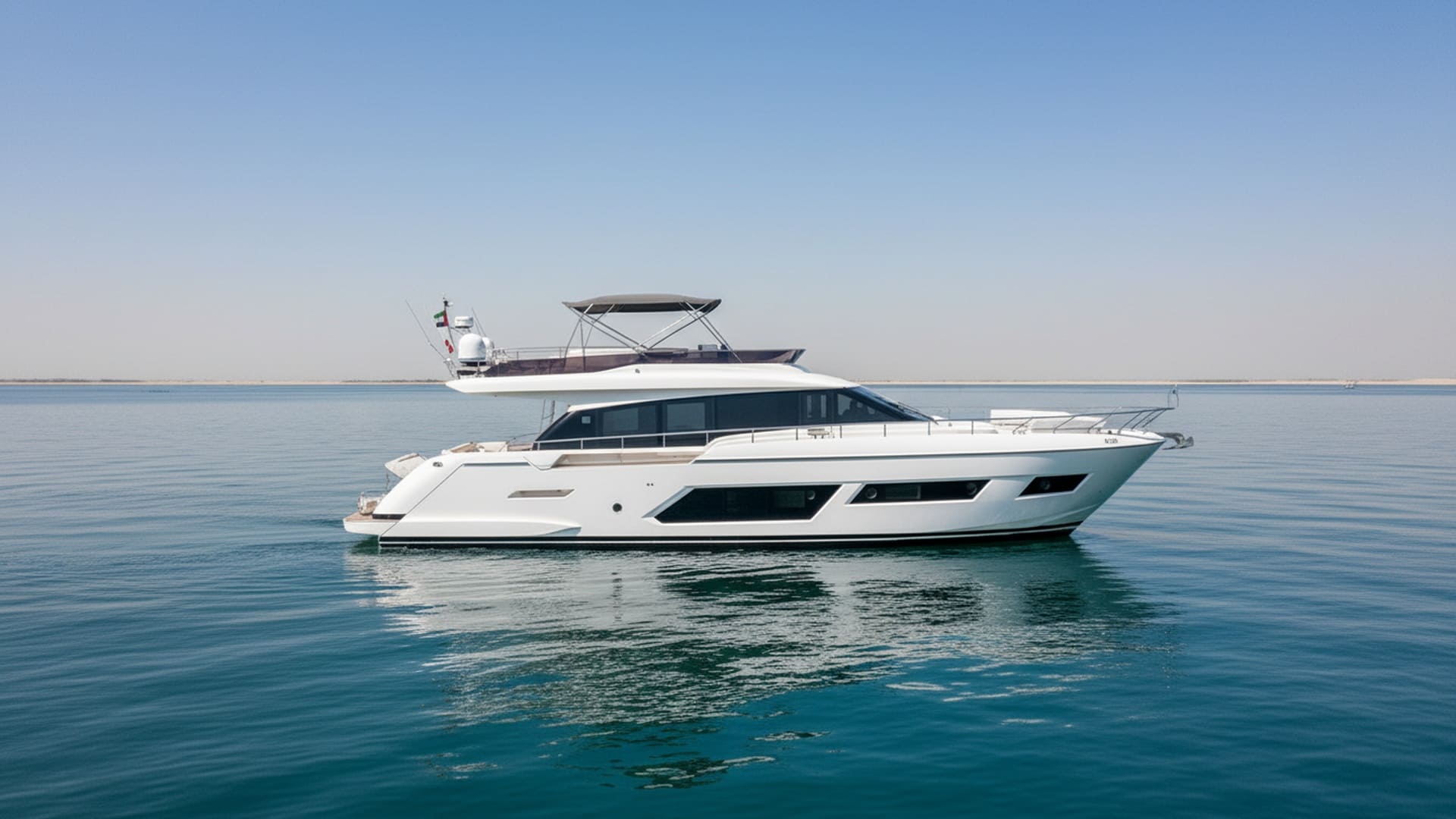Paradise Knight 67 ft sleek exterior, luxury yacht